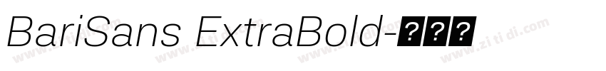 BariSans ExtraBold字体转换